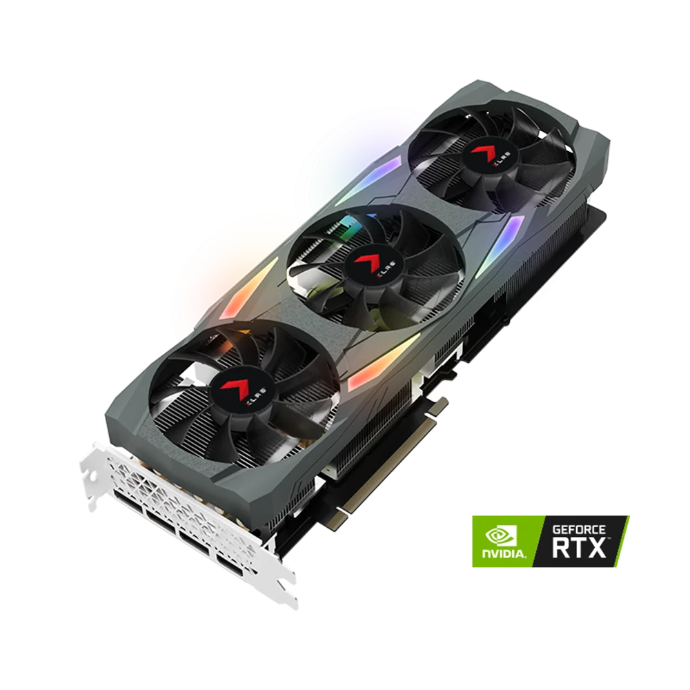 PNY GeForce RTX 3070Ti Graphics Card | 8GB GDDR6 VRAM | Gaming Uprising Epic-x | RGB | Triple Fan cooling