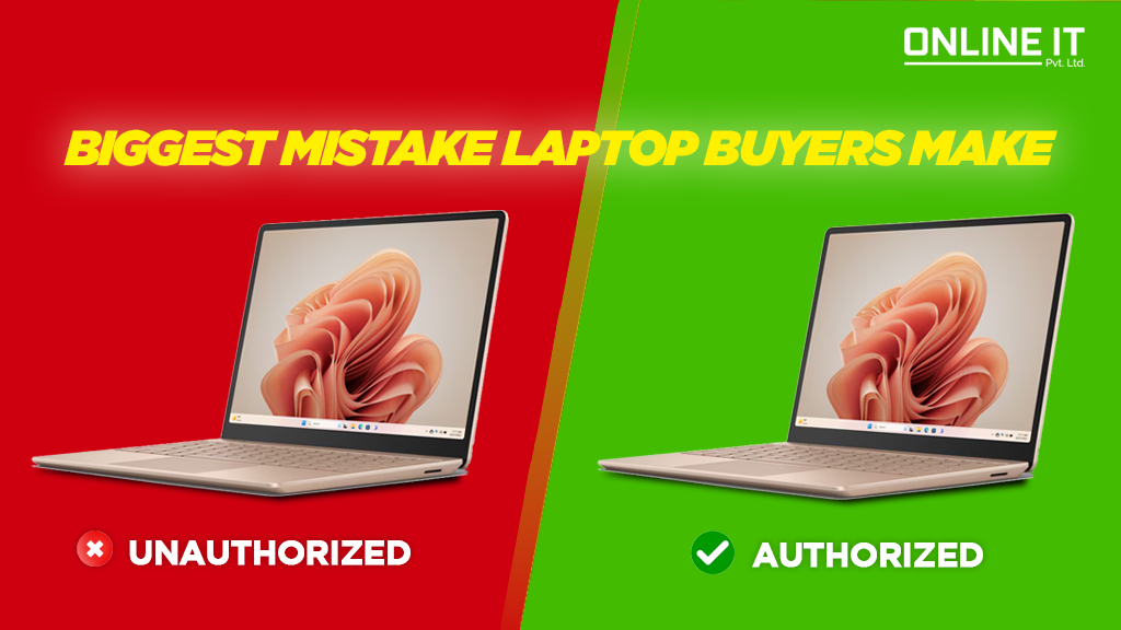pictures of two different laptops on is genuine another is refurbished
