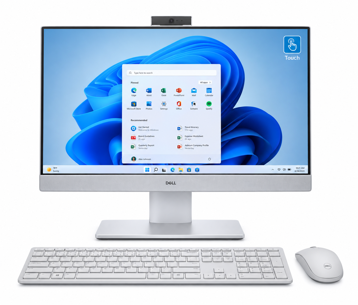 1f98227a-dfa5-44e9-8531-c606e59e770a Dell Inspiron 24 5410 All-in-One PC | | Intel Core i5-1235U | 12GB DDR4 RAM | 256GB SSD | 23.8" FHD Touch Display | Intel Iris Xe Graphics - Image 1
